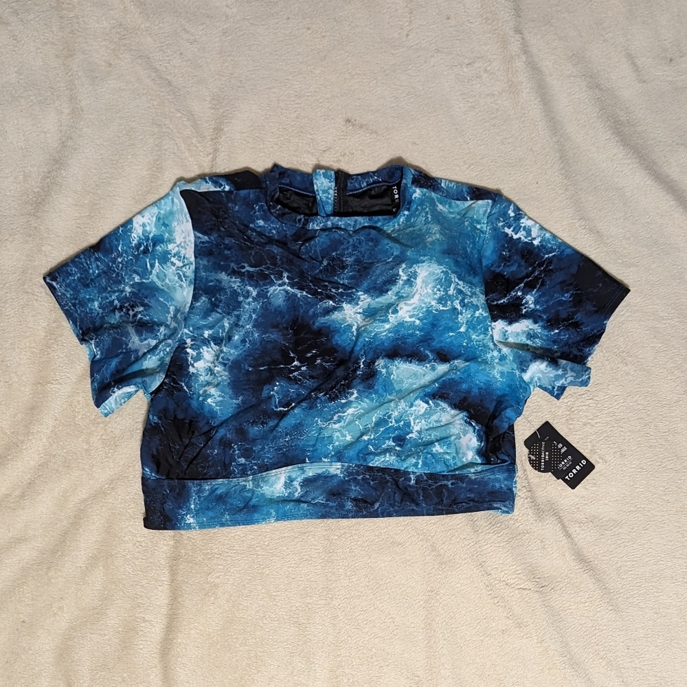 Short Sleeve Tye dye Bikini Top